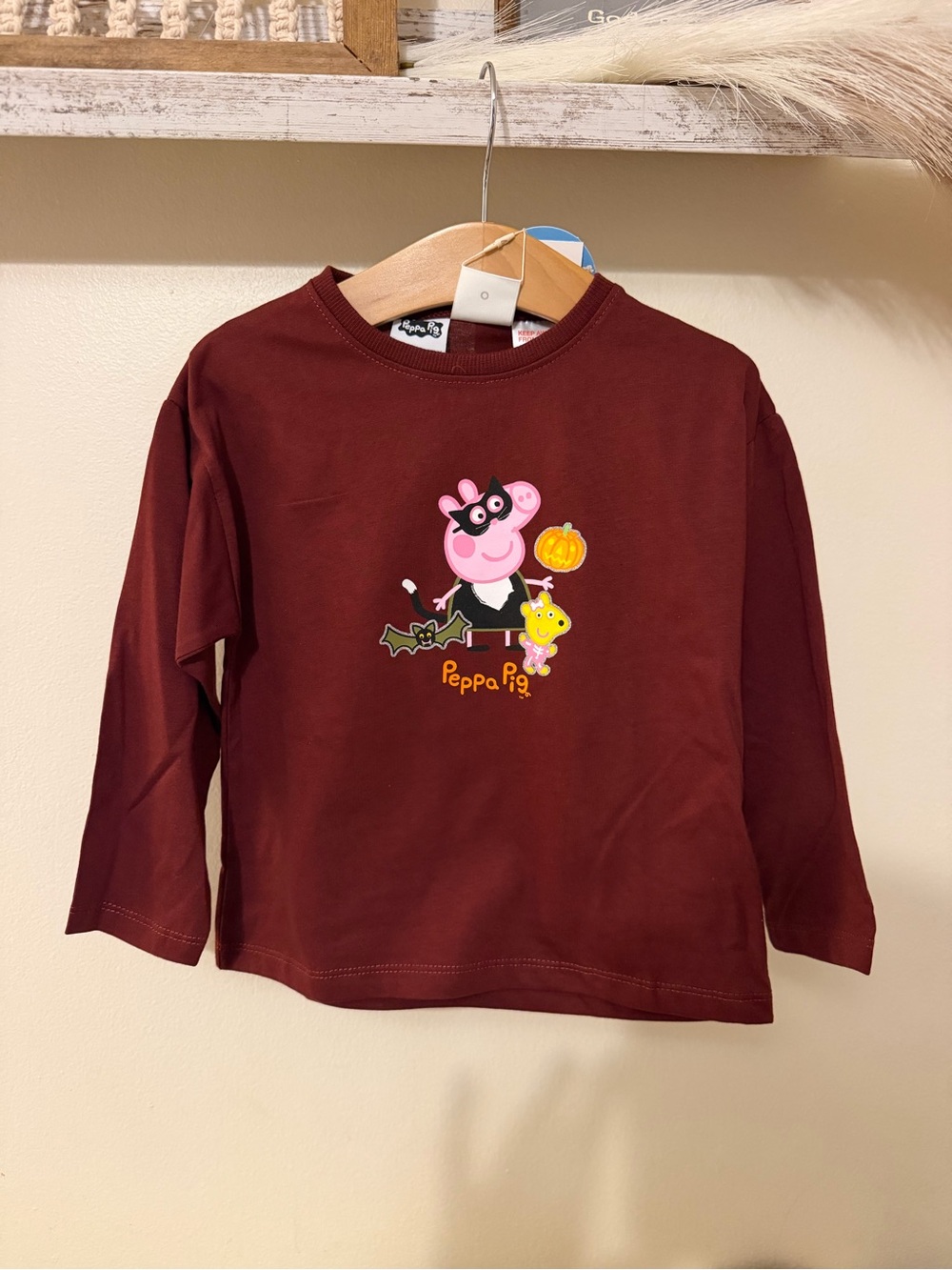 Zara Halloween Peppa Pig Graphic Long-Sleeve Tee size 3T